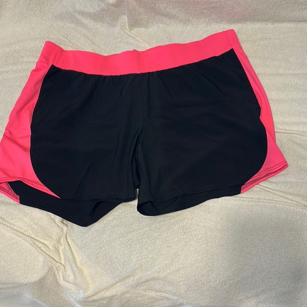 Tek Gear Black/Pink Athletic/Swimming Shorts Lightweight Stretchy-Pockets